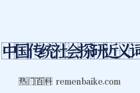 中国传统社会探研近义词是什么意思的图片